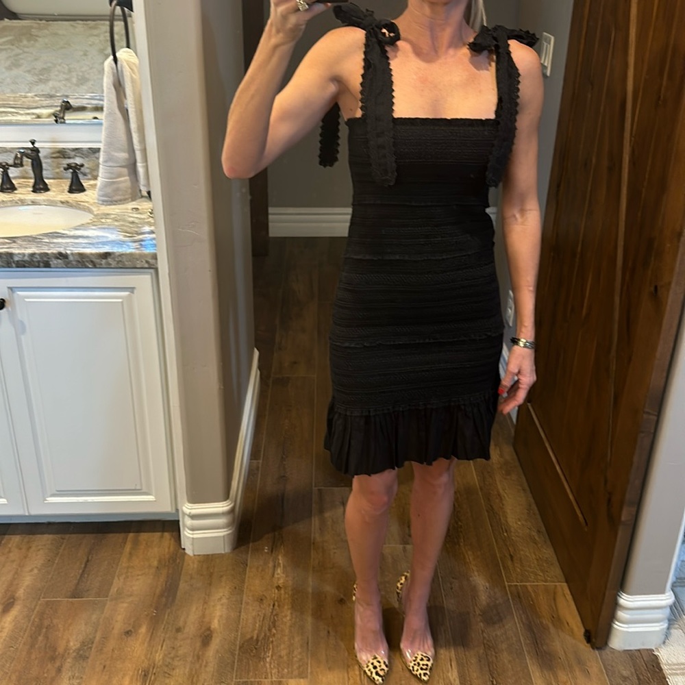 Chelsea and violet size small black smocked dress